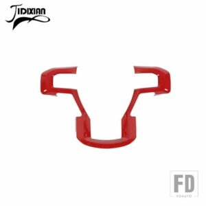 フォード ABS ステアリングホイール装飾パネルカバー F150 2015-20 インテリアアクセサリー - Red