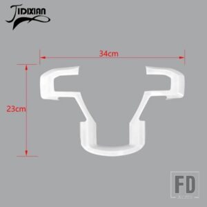 フォード ABS ステアリングホイール装飾パネルカバー F150 2015-20 インテリアアクセサリー - White