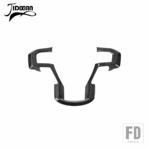フォード ABS ステアリングホイール装飾パネルカバー F150 2015-20 インテリアアクセサリー - Black Wood Grain