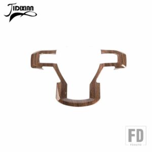 フォード ABS ステアリングホイール装飾パネルカバー F150 2015-20 インテリアアクセサリー - Wood Grain