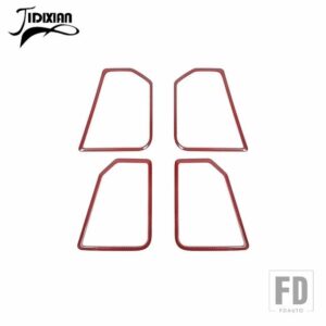 ABS ドアスピーカー装飾カバーダッジラム 2010-17 インテリアアクセサリー - red carbon color