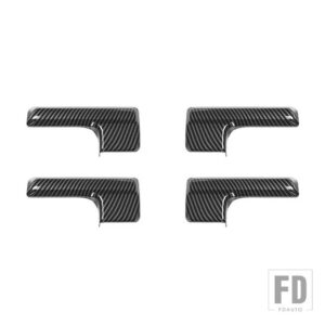 フォード インテリアモールディングドアインナーハンドル装飾カバーアクセサリー F150 2009-14 - carbon fiber grain