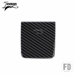 シボレー ボンネットスイッチ装飾カバートリムシルバラード GMC シエラ 2014-18 インテリアアクセサリー - carbon fiber grain