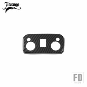 フォード マスタング 2009-2015-24 車読書灯ランプ装飾パネルカバー - Black Carbon Fiber