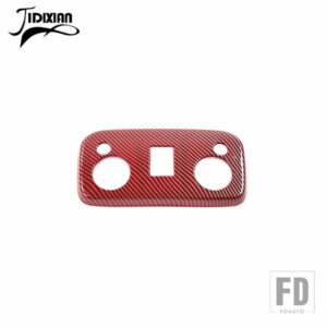 フォード マスタング 2009-2015-24 車読書灯ランプ装飾パネルカバー - Red Carbon Fiber