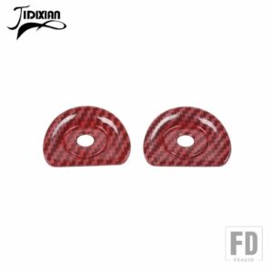 ドアロックボルトピンリフト装飾カバーダッジチャレンジャー 2009-14 アクセサリー - Red Carbon Fiber