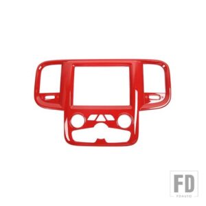 カーセンターコンソールナビゲーションパネル装飾カバーステッカーダッジラム 2011 2012 2013-2017 インテリアアクセサリー - Red
