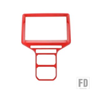 フォード ABS カーセンターコンソールナビゲーション装飾パネルカバーステッカー F150 2013 2014 カーインテリアアクセサリー - A RED