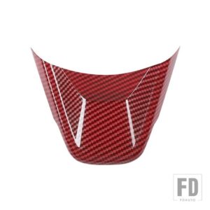 スズキ ジムニー 2019-24 ステアリングホイール装飾カバーインテリアアクセサリー - Red Carbon Fiber
