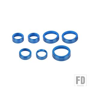 フォード カーエアコンオーディオ四輪駆動ヘッドライトギアスイッチノブ装飾リングブロンコスポーツ 2021UP - Blue