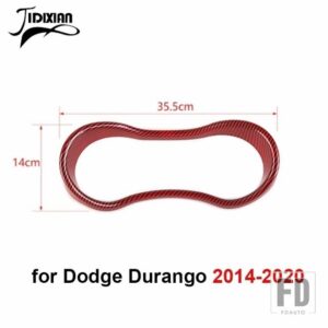計器ダッシュボードパネル装飾カバー ダッジデュランゴ 2011-20 UP - red carbon 14-20