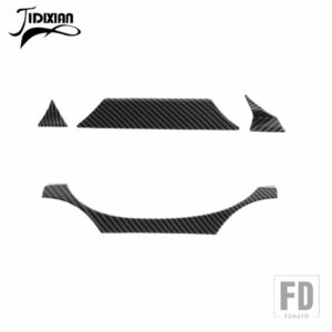 フォード 車インテリアダッシュボードインパネ装飾カバーマスタング 2015-18 カーアクセサリースタイリング - Black Carbon Fiber