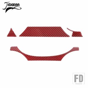 フォード 車インテリアダッシュボードインパネ装飾カバーマスタング 2015-18 カーアクセサリースタイリング - Red Carbon Fiber