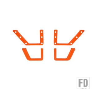 フォード ブロンコ 2021-24 ドア収納ネットポケットフレーム装飾カバーインテリアアクセサリー - Orange