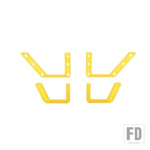 フォード ブロンコ 2021-24 ドア収納ネットポケットフレーム装飾カバーインテリアアクセサリー - Yellow