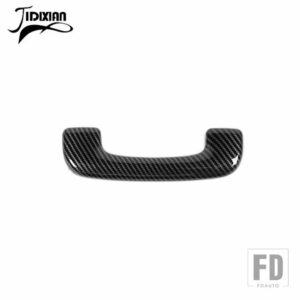 車トップルーフハンドル装飾カバー ダッジデュランゴ 2011-23用 - Black Carbon Fiber