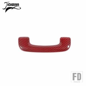 車トップルーフハンドル装飾カバー ダッジデュランゴ 2011-23用 - Red Carbon Fiber
