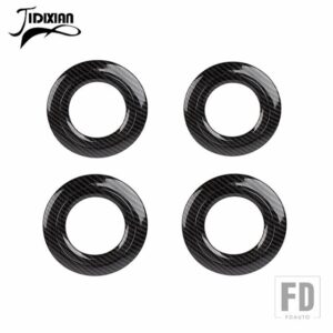 ルーフトップエアベントアウトレット装飾カバーダッジデュランゴ 2011-23 - Black Carbon Fiber