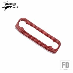 フォード ブロンコスポーツ 2021-24 2025 カーインテリアセンターコンソールナビゲーション CD パネル装飾カバー - Red Carbon Fiber