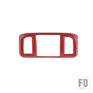 フォード ABS 車アームレストボックスリア空調ベントアウトレットパネル装飾フレームカバー F150 2015-2020 アクセサリー - Red Carbon Fiber
