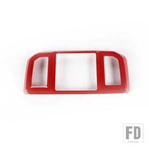 フォード ABS 車アームレストボックスリア空調ベントアウトレットパネル装飾フレームカバー F150 2015-2020 アクセサリー - Red
