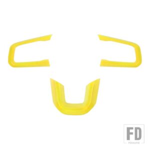 ジープ ラングラー JL グラディエーター JT 2018-24 ステアリングホイール装飾カバーアクセサリー - Yellow