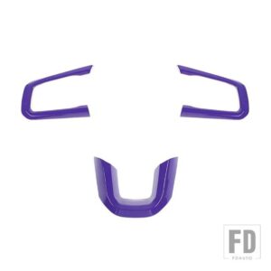 ジープ ラングラー JL グラディエーター JT 2018-24 ステアリングホイール装飾カバーアクセサリー - PURPLE