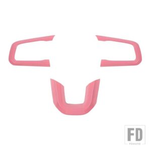 ジープ ラングラー JL グラディエーター JT 2018-24 ステアリングホイール装飾カバーアクセサリー - Pink