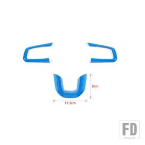 ジープ ラングラー JL グラディエーター JT 2018-24 ステアリングホイール装飾カバーアクセサリー - light blue