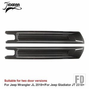 ジープ 車体ドアアンチスクラッチガードプレート装飾カバーラングラー JL グラディエーター JT 2018 2019 2021 2020-23 アップ - carbon fiber 2 door