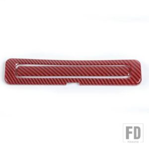 フォード F150 2015-20 リアアームレストボックス水カップホルダー装飾カバーアクセサリー - Red Carbon Fiber