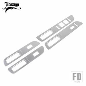 フォード インテリアウィンドウリフトスイッチボタン装飾パネルカバー F150 2009-14 - Silver