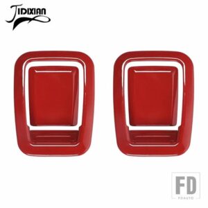 シボレー カマロ 2010-15 カーシートバックハンドル装飾カバーインテリアアクセサリー - Red