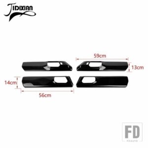 フォード ABS 車インナードアハンドルパネル装飾カバーブロンコ 4 ドア 2021-23 アップインテリアアクセサリー - Black