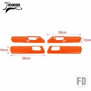 フォード ABS 車インナードアハンドルパネル装飾カバーブロンコ 4 ドア 2021-23 アップインテリアアクセサリー - Orange