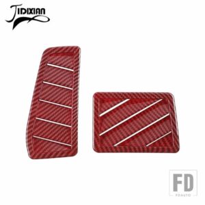 ダッシュボードサイド空調ベントアウトレット装飾カバーダッジチャレンジャー 2009-14 - Red Carbon Fiber