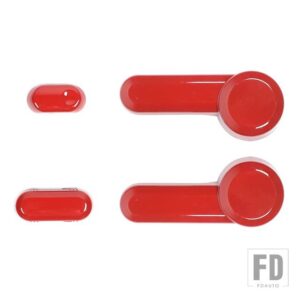 フォード マスタング 2004-14 カーシート調整スイッチ装飾カバー - Red