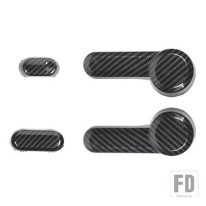 フォード マスタング 2004-14 カーシート調整スイッチ装飾カバー - Carbon Fiber Color