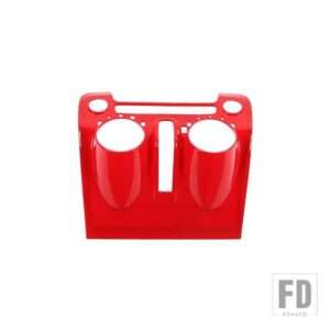 シボレー カマロ 2010-15 カーセンターコンソールパネル装飾カバーインテリアアクセサリー - Red