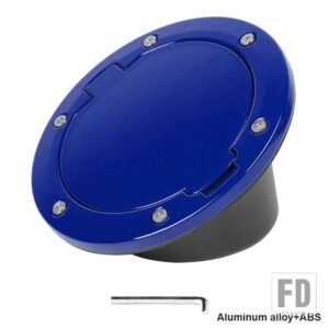 ジープ 燃料タンクガスキャップカバーラングラー JK 2007-17 アクセサリー - Blue