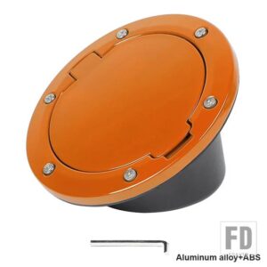 ジープ 燃料タンクガスキャップカバーラングラー JK 2007-17 アクセサリー - Orange