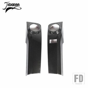 4 ランナー 2010-18 アップカーエアコンコントロールパネル装飾カバーに適合 - carbon fiber grain