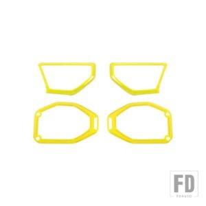 ジープ ドアピラールーフスピーカー装飾カバーラングラー JL グラディエーター JT 2018 2019-2023 インテリアアクセサリー - Yellow