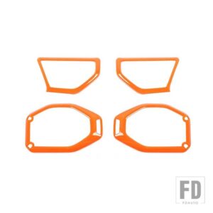 ジープ ドアピラールーフスピーカー装飾カバーラングラー JL グラディエーター JT 2018 2019-2023 インテリアアクセサリー - Orange