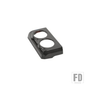フォード リアアームレストボックスカップホルダーパネル装飾カバー F150 2009-14 インテリアアクセサリー - carbon fiber grain