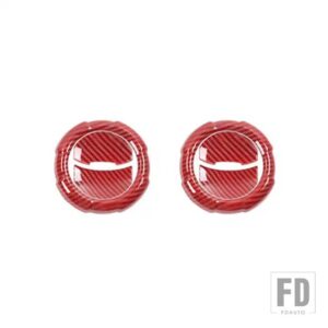 スズキ ジムニー 2019-24 カーエアコンエアベントアウトレット装飾カバーアクセサリー - red carbon 4 pcs