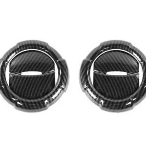 スズキ ジムニー 2019-24 カーエアコンエアベントアウトレット装飾カバーアクセサリー - black carbon 4 pcs