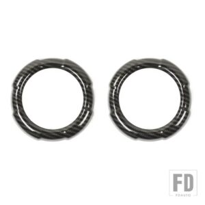 スズキ ジムニー 2019-24 カーエアコンエアベントアウトレット装飾カバーアクセサリー - ring black carbon