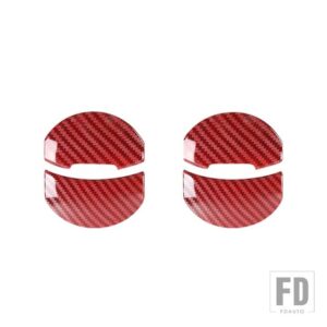 スズキ ジムニー 2019-24 カーエアコンエアベントアウトレット装飾カバーアクセサリー - red carbon 2 pcs