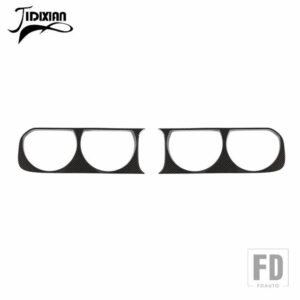 ダッジチャレンジャー 2009-14 ヘッドライトライトランプ装飾カバー外装アクセサリー - carbon fiber grain